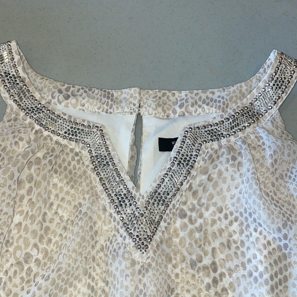 White House Black Market Woman’s 14 Snake Print Shift Dress - Picture 2 of 7
